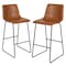 Flash Furniture 30" LeatherSoft Bar Height Barstools, Light Brown, PK2 2-ET-ER18345-30-LB-GG - alternate 3